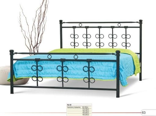 Eλληνικής κατασκευής ΜC Κρεβάτι Διπλό Μεταλλικό 160x200cm Νο 65