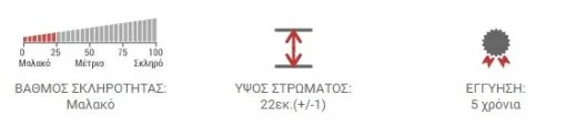 Στρώμα Ύπνου Ημίδιπλο Ανατομικό LINEA STROM FOCUS 90X200 cm
