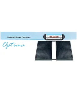 Gauzer Optima Classic Ηλιακός Θερμοσίφωνας 200 λίτρων Glass Διπλής Ενέργειας με 3τ.μ. Συλλέκτη