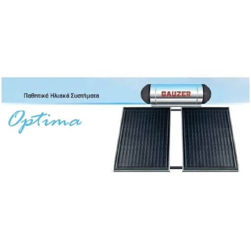 Gauzer Optima Classic Ηλιακός Θερμοσίφωνας 200 λίτρων Glass Διπλής Ενέργειας με 3τ.μ. Συλλέκτη