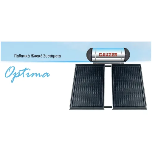 Gauzer Optima Classic Ηλιακός Θερμοσίφωνας 200 λίτρων Glass Διπλής Ενέργειας με 4τ.μ. Συλλέκτη