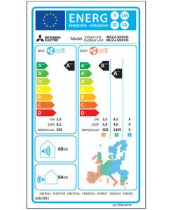 Mitsubishi Electric MSZ/MUZ-LN50VG Κλιματιστικό Inverter 18000 BTU A+++/A++ με Ιονιστή και WiFi Ruby Red