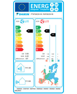 Daikin FTXF35C / RXF35C Κλιματιστικό Inverter 12000 BTU A++/A+