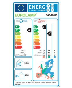 Eurolamp 3D Air Zephyrus 300-28013 Κλιματιστικό Inverter 12000 BTU A++/A+ με Ιονιστή και WiFi