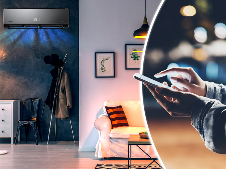 Inventor Dark DR2VI32-09WFI/DR2VO32-09 Κλιματιστικό Inverter 9000 BTU A+++/A++ με Ιονιστή και WiFi Black