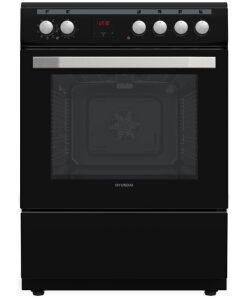 Hyundai HCVC22-6560V/BL Κουζίνα 65lt με Κεραμικές Εστίες Π60εκ. Μαύρη