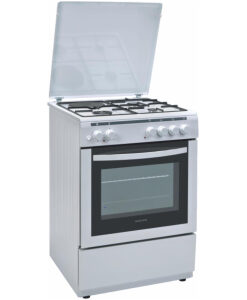 United UFG-60301 Κουζίνα 65lt με Εστίες Υγραερίου & Ρεύματος Π60εκ. Λευκή