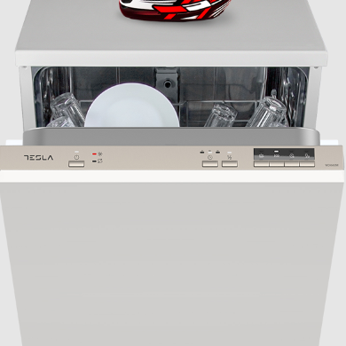 Tesla WDI461M Πλήρως Εντοιχιζόμενο Πλυντήριο Πιάτων για 9 Σερβίτσια Π44.8xY81.5εκ. Inox