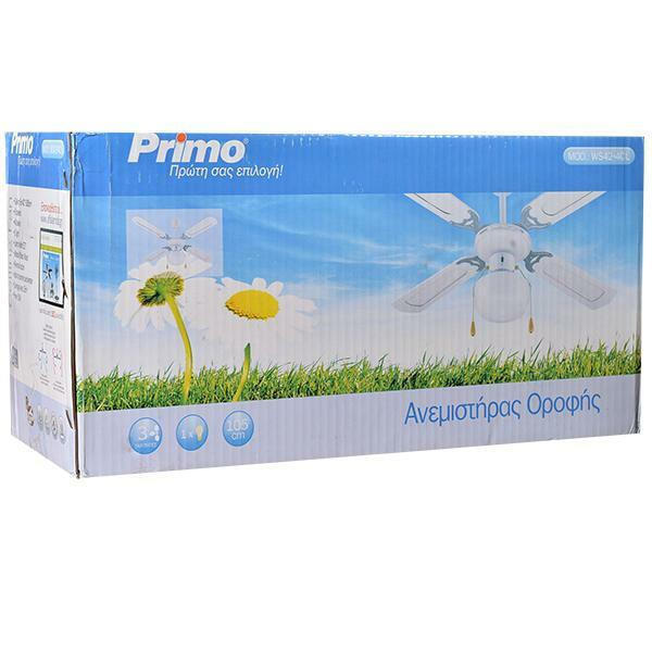 Primo WS42-4CL Ανεμιστήρας Οροφής 105cm με Φως Λευκός