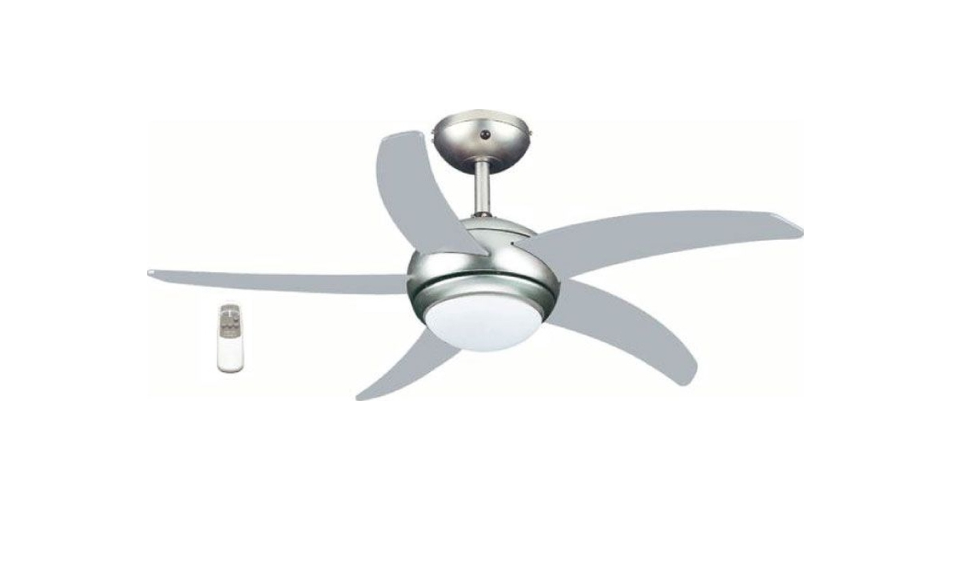 Primo PRCF-80425 Ανεμιστήρας Οροφής 110cm με Φως και Τηλεχειριστήριο Ασημί