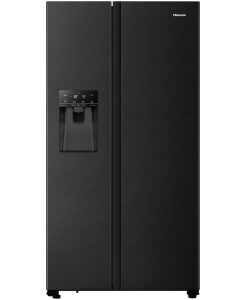 Hisense RS694N4TFE Ψυγείο Ντουλάπα 562lt Total NoFrost Υ179.3xΠ90.8xΒ68.7εκ. Μαύρο