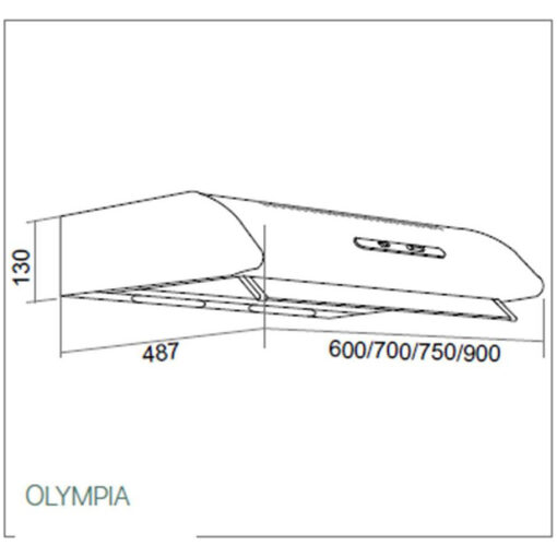 Davoline Olympia 360 LUX 2M Ελεύθερος Απορροφητήρας 60cm Καφέ