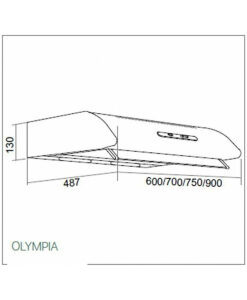Davoline Olympia 460 Lux PB 2M Ελεύθερος Απορροφητήρας 60cm Inox