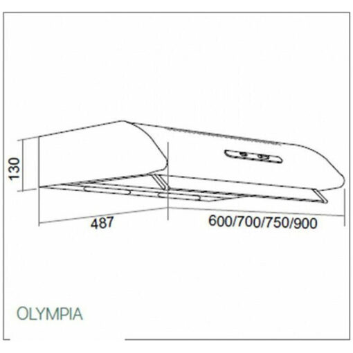 Davoline Olympia 460 Lux PB 2M Ελεύθερος Απορροφητήρας 60cm Inox