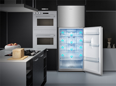 Hisense RT488N4DW2 Ψυγείο Δίπορτο 381lt Total NoFrost Υ172xΠ70xΒ63.5εκ. Λευκό