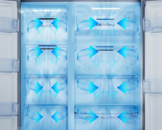 Hisense RQ563N4SWI1 Ψυγείο Ντουλάπα 454lt Total NoFrost Υ181xΠ79.4xΒ70εκ. Inox