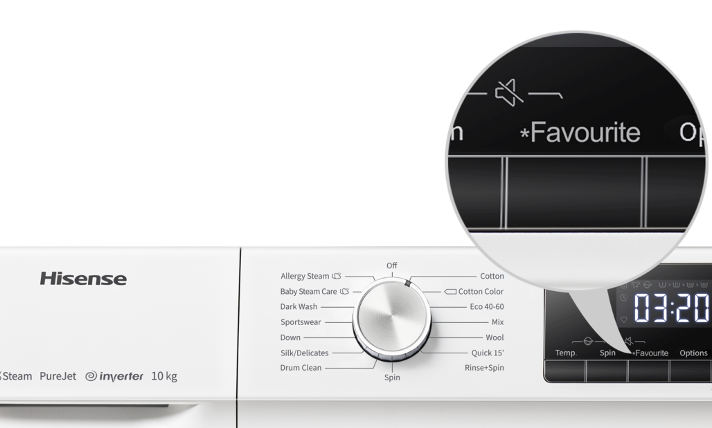 Hisense WFQY1014EVJM Πλυντήριο Ρούχων 10kg με Ατμό 1400 Στροφών