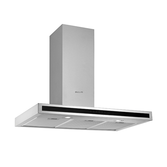 Davoline Square IX Απορροφητήρας Καμινάδα 90cm Inox