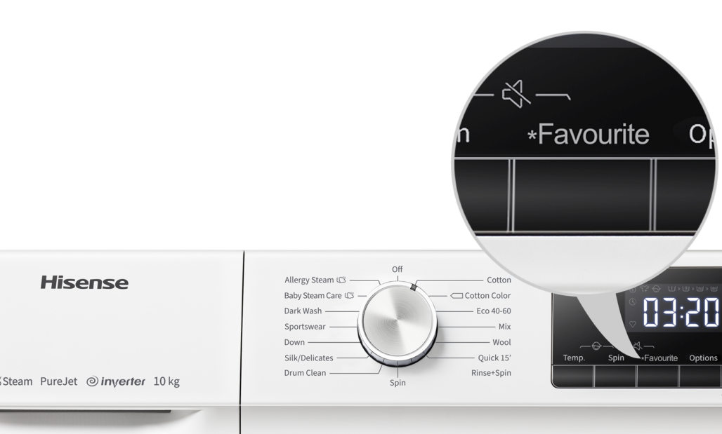 Hisense WDQY 1014 EVJM Πλυντήριο-Στεγνωτήριο Ρούχων 10kg/6kg Ατμού 1400 Στροφές