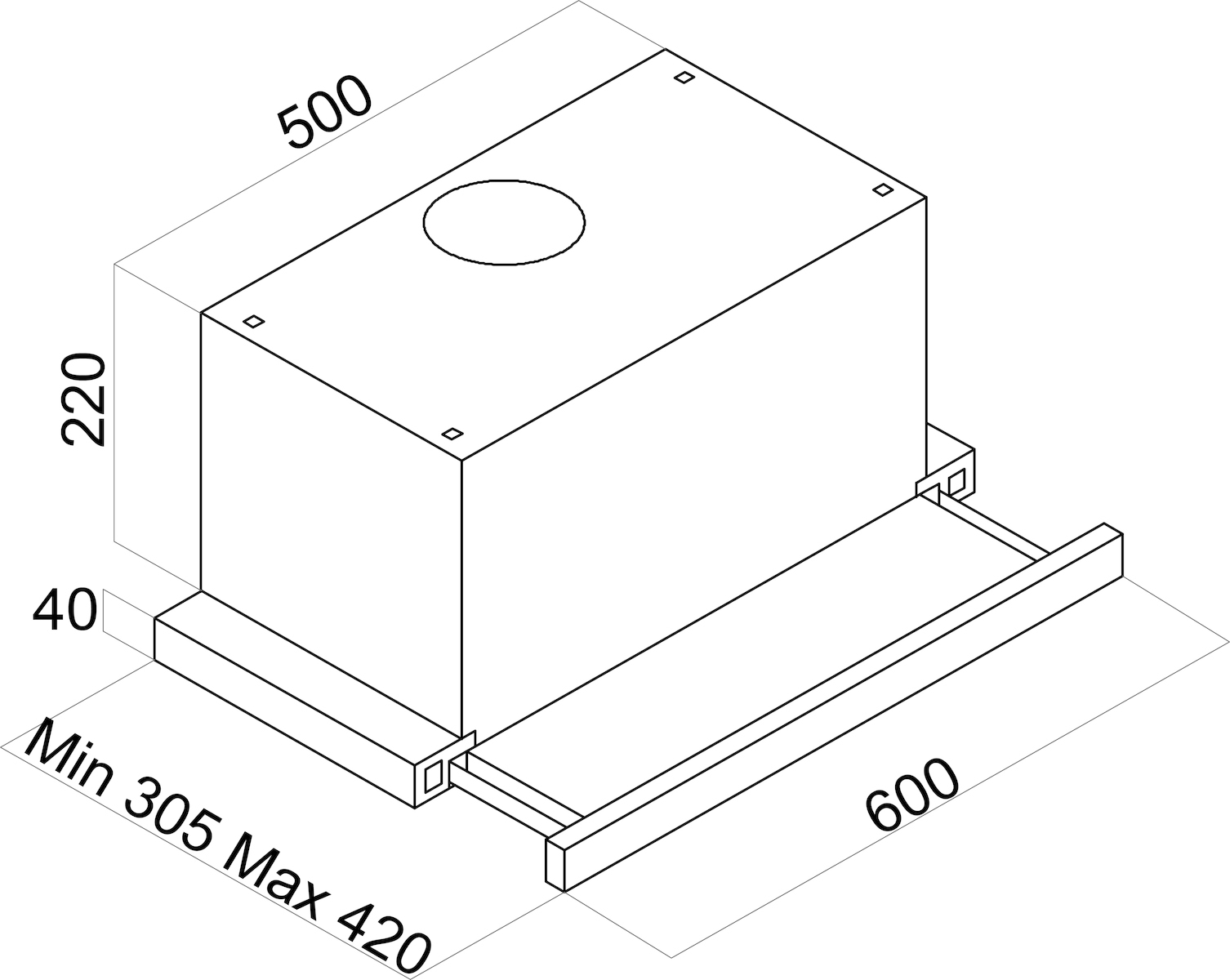 Davoline Sigma 60 GR-IX Συρόμενος Απορροφητήρας 60cm Inox