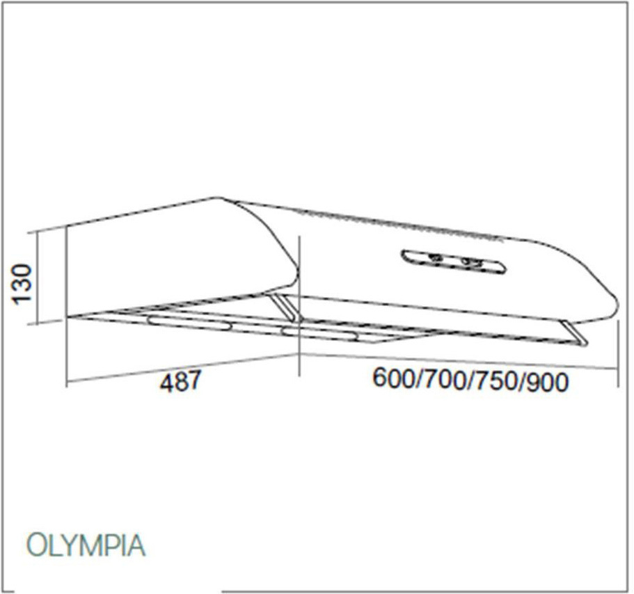 Davoline Olympia 360 LUX 2M 360 LUX PLUS WH 2M Ελεύθερος Απορροφητήρας 60cm Λευκός