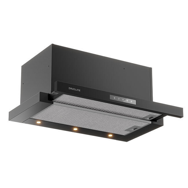 Davoline Ios Pro 60 Συρόμενος Απορροφητήρας 60cm Black