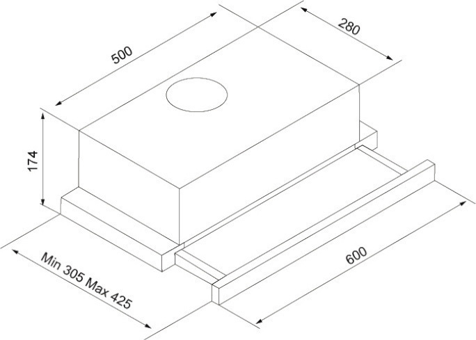 Davoline Delta GR Συρόμενος Απορροφητήρας 60cm Inox