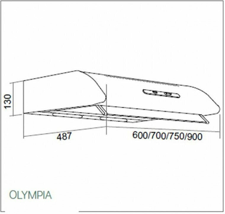 Davoline Olympia 360 Lux Plus 2M/1 BR Ελεύθερος Απορροφητήρας 60cm Καφέ