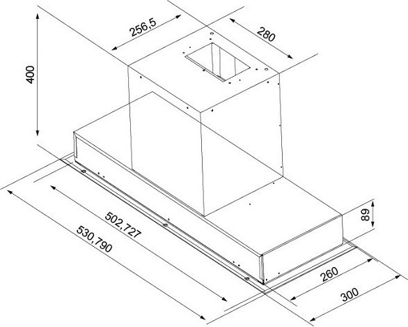 Davoline Inside 60 IX/WH Μηχανισμός Απορρόφησης 60cm Λευκός