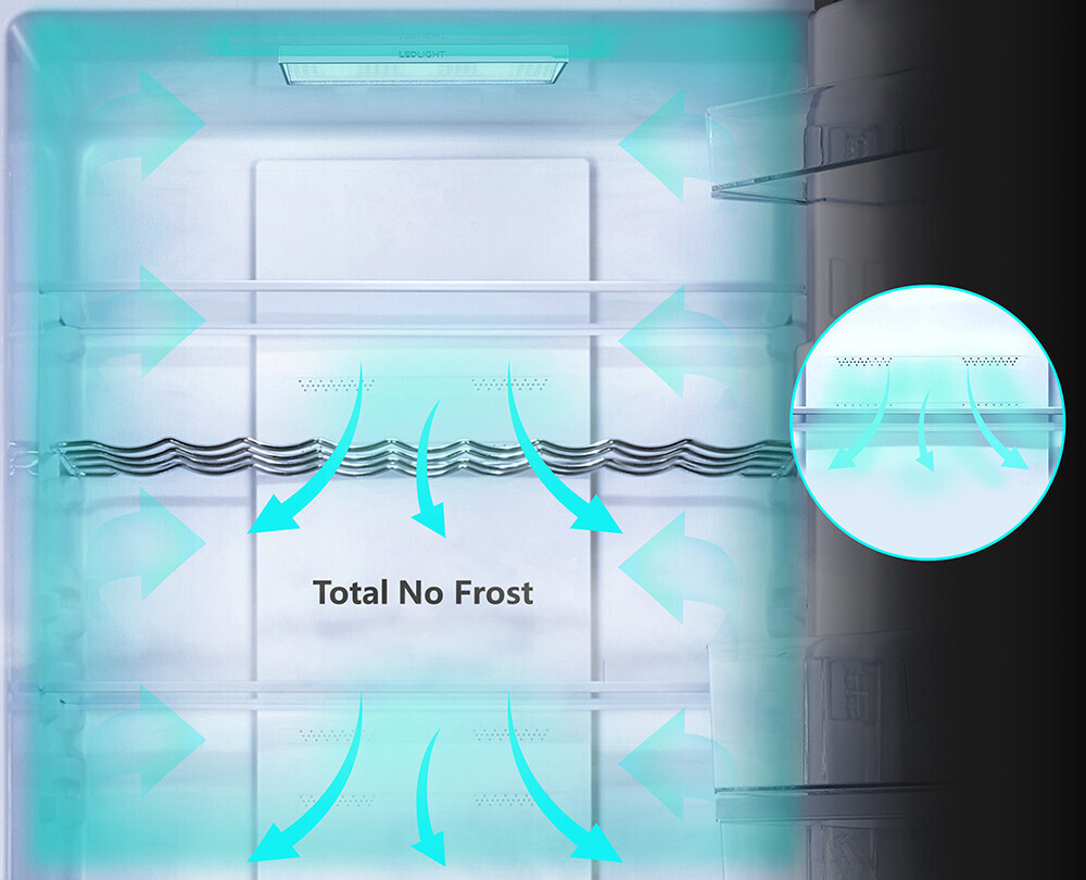Hisense RB390N4WCE Ψυγειοκαταψύκτης Total NoFrost Inox