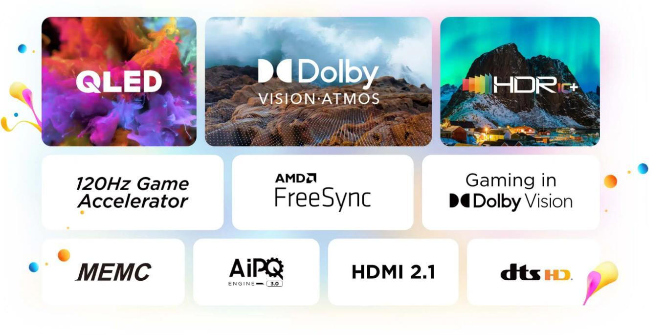 TCL Smart Τηλεόραση 55" 4K UHD QLED 55C645 HDR (2023)