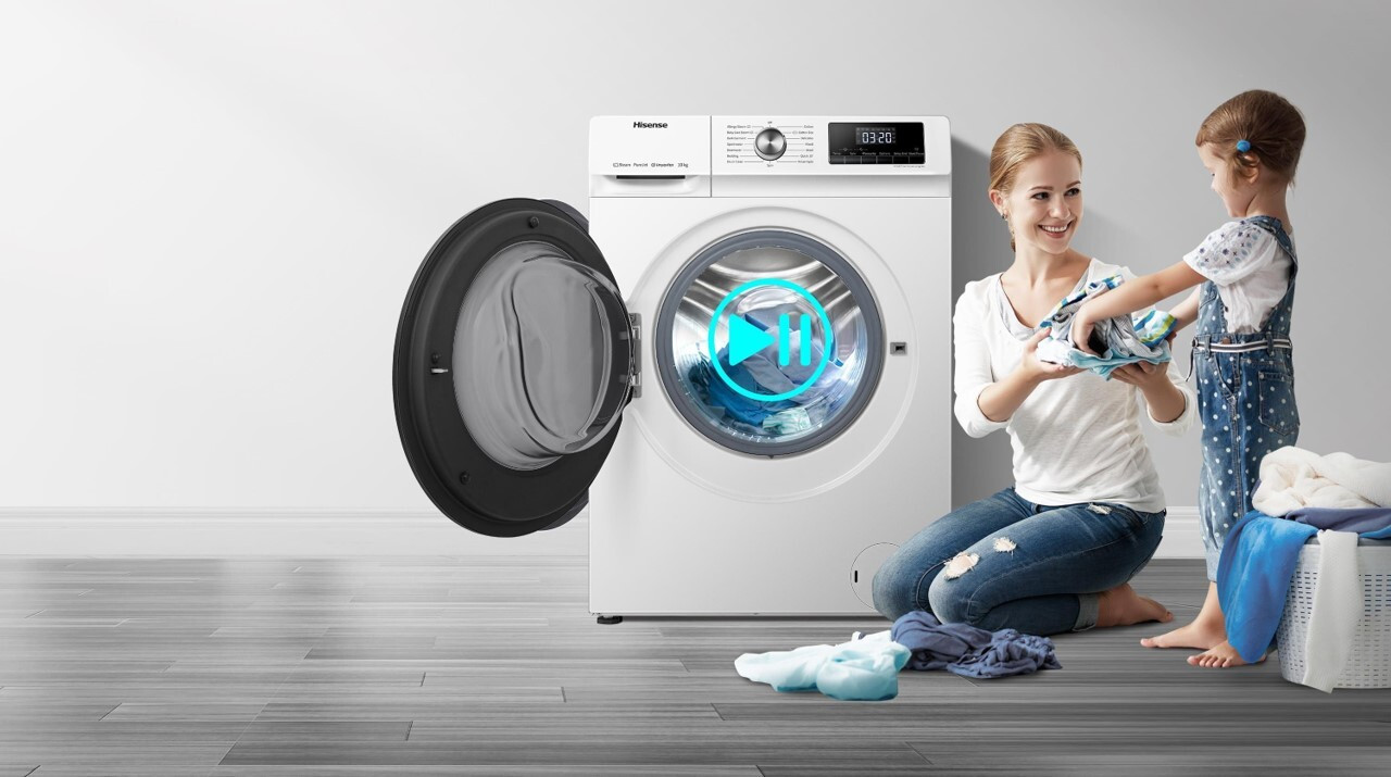 Hisense WFQA8014EVJM Πλυντήριο Ρούχων 8kg με Ατμό 1400 Στροφών