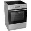 Korting KEC 6141 IS Κουζίνα 71lt με Κεραμικές Εστίες Π60εκ. Inox