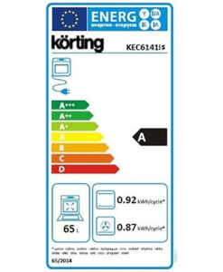 Korting KEC 6142 IS Κουζίνα 71lt με Κεραμικές Εστίες Π60εκ. Inox