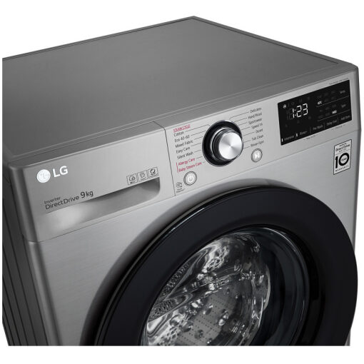 LG F4WV309S6TE Πλυντήριο Ρούχων 9kg με Ατμό 1400 Στροφών Inox