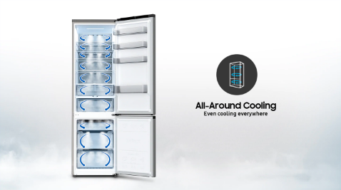 Samsung RB38T675DSA Ψυγειοκαταψύκτης 390lt Total NoFrost Υ203xΠ59.5xΒ65.8εκ. Inox