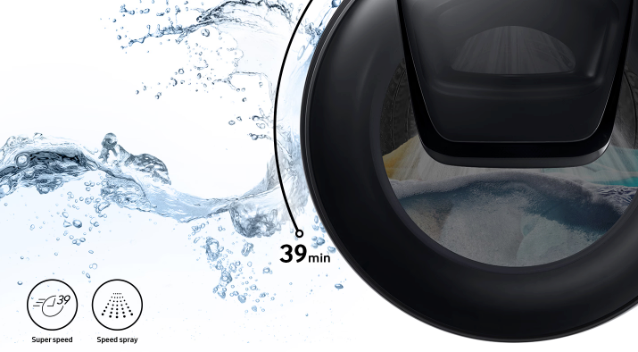 Samsung WW80T854ABH/S6 Πλυντήριο Ρούχων 8kg με Ατμό 1400 Στροφών