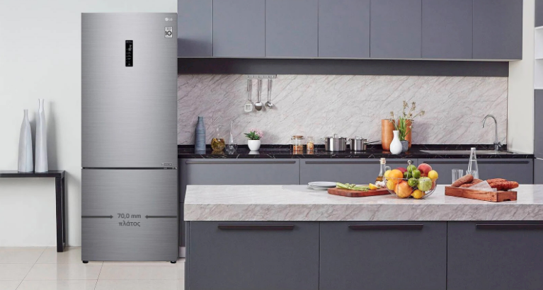 LG GBB566PZHMN Ψυγειοκαταψύκτης 462lt Total NoFrost Υ185xΠ70xΒ70εκ. Inox
