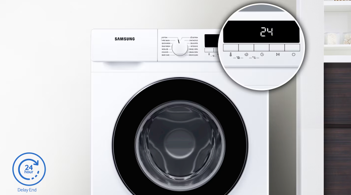 Samsung WW80T304MBW Πλυντήριο Ρούχων 8kg 1400 Στροφών