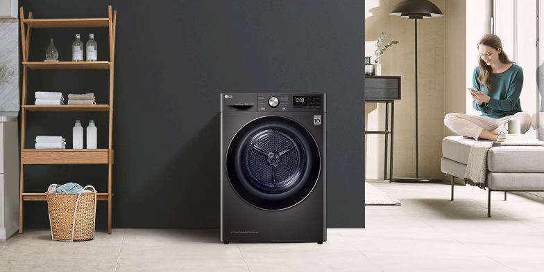 LG RC90V9JV2W Στεγνωτήριο 9kg A+++ με Αντλία Θερμότητας