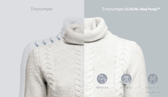 LG RH10V9AV2WR Στεγνωτήριο 10kg A+++ με Αντλία Θερμότητας