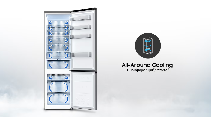 Samsung RB34T652ESA Ψυγειοκαταψύκτης 341lt NoFrost Υ185.3xΠ59.5xΒ65.8εκ. Inox