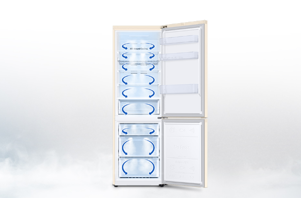 Samsung RB34T672FEL/EF Ψυγειοκαταψύκτης 344lt Total NoFrost Υ183.5xΠ59.5xΒ65.8εκ. Μπεζ