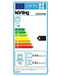 Korting KK6A4WD 034065201 Κουζίνα 71lt με Εστίες Υγραερίου Π60εκ. Λευκή