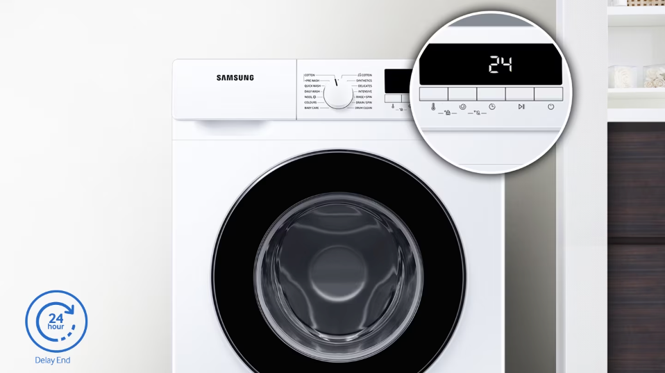 Samsung WW80T304MBS Πλυντήριο Ρούχων 8kg 1400 Στροφών Ασημί