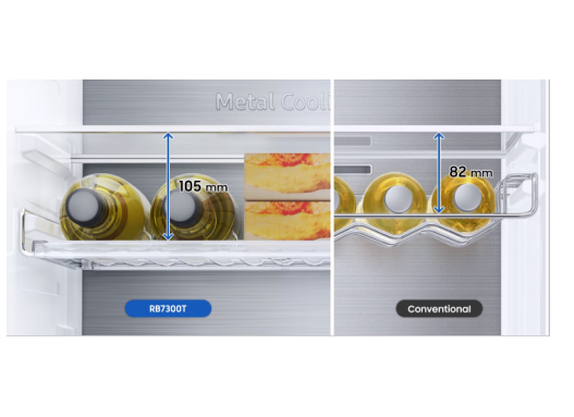 Samsung RB34T632ESA/EU RB34T632ESA/EF Ψυγειοκαταψύκτης 341lt NoFrost Υ185.3xΠ59.5xΒ65.8εκ. Inox