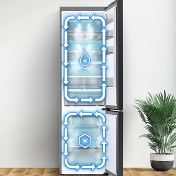 Samsung RB38A7B6AB1 Ψυγειοκαταψύκτης 387lt NoFrost Υ203xΠ59.5xΒ65.8εκ. Inox