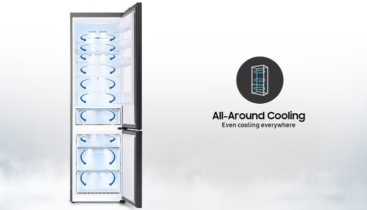 Samsung RB34C6B1DS9/EF Ψυγειοκαταψύκτης Total NoFrost Υ185xΠ59.5xΒ66εκ. Inox