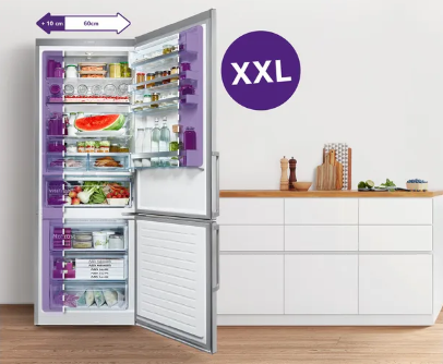 Bosch KGN76XIEP Ψυγειοκαταψύκτης 526lt NoFrost Υ186xΠ75xΒ80εκ. Inox