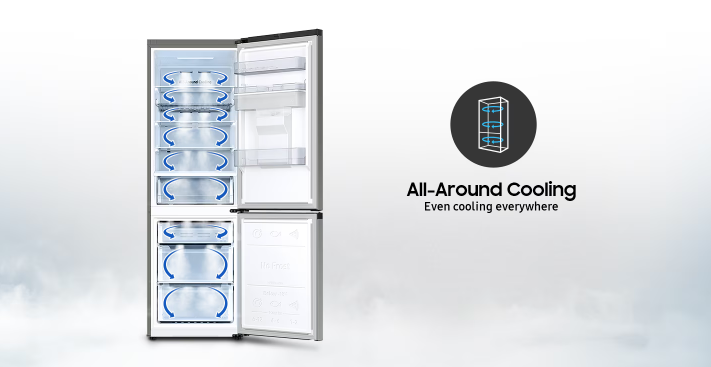 Samsung RB34T600DSA Ψυγειοκαταψύκτης 344lt NoFrost Υ185.3xΠ59.5xΒ65.8εκ. Inox